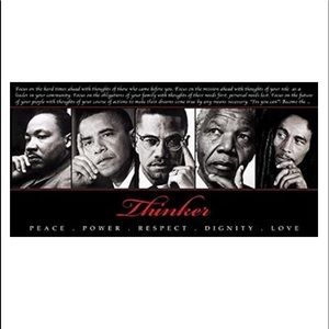 Peace Power and  Respect laminated poster